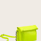 Neon Lime Fold Over Chain Bag
