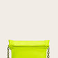 Neon Lime Fold Over Chain Bag