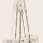 Faux Pearl Decor Clear Bag With Inner Pouch