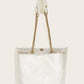 Faux Pearl Decor Clear Bag With Inner Pouch