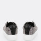 Almond Toe Lace Front Houndstooth Flatform Trainer Sneakers