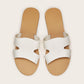Open Toe Cut Out Flat Sliders Slippers