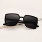 Black Plain Square Sunglasses