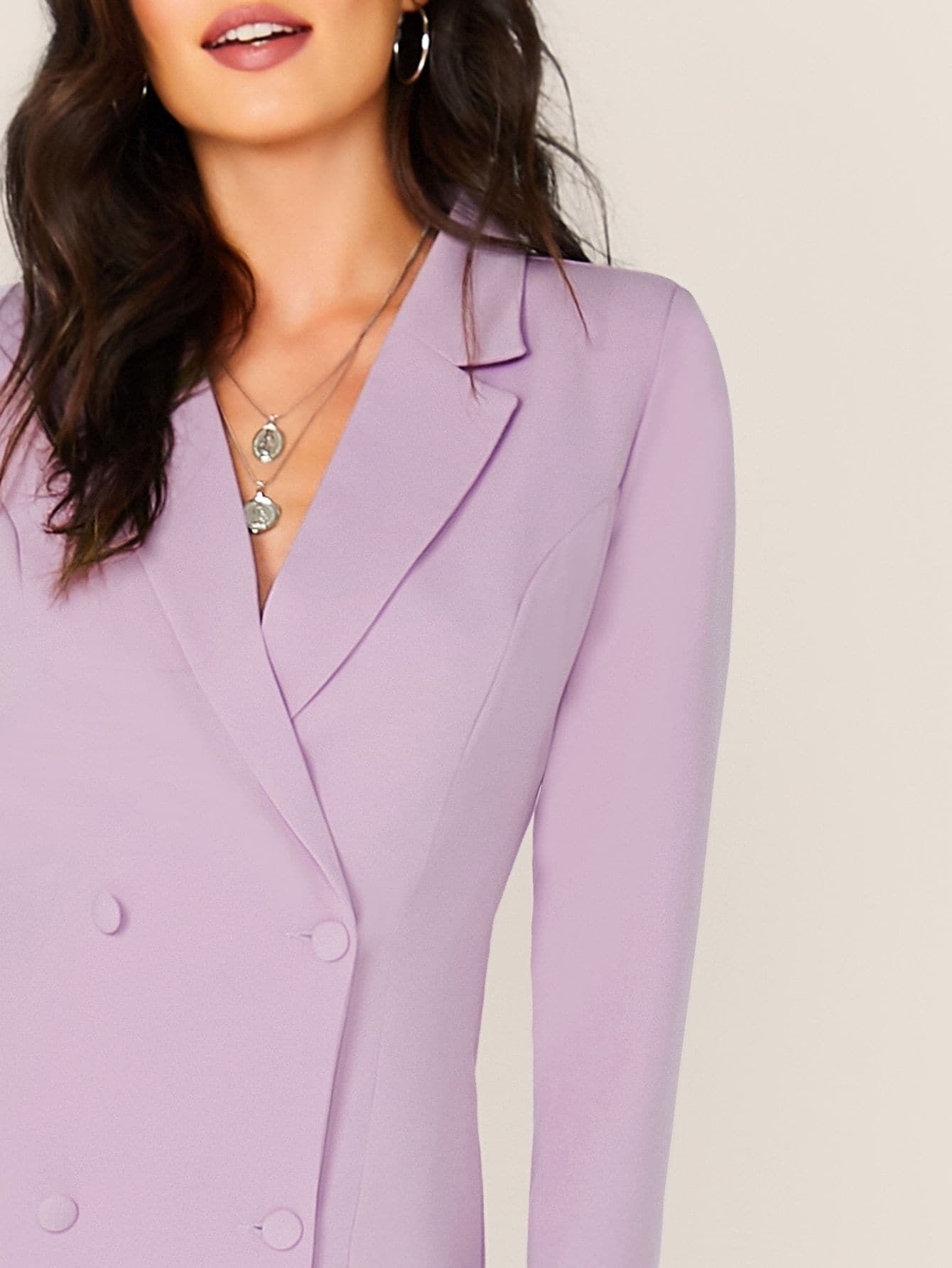 V neck double breasted blazer outlet dress