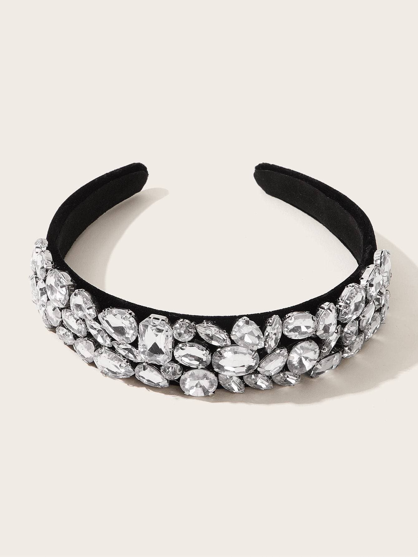 Silver Rhinestone Decor Headband