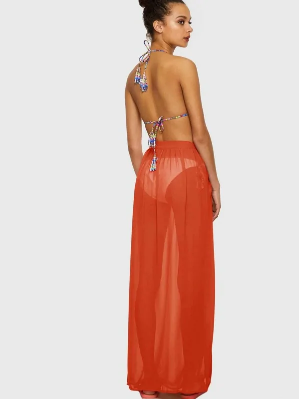 Chiffon Full Length Sarong Skirt
