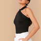 Solid Slim Fitted Halter Top