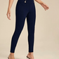 Wide Waistband Double Button Skinny Pants