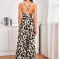 Sleeveless Belted Wide Leg All Over Print Cami Jumpsuit