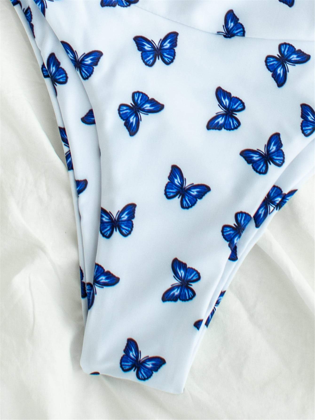 High Stretch Butterfly Print Bikini Swimwear