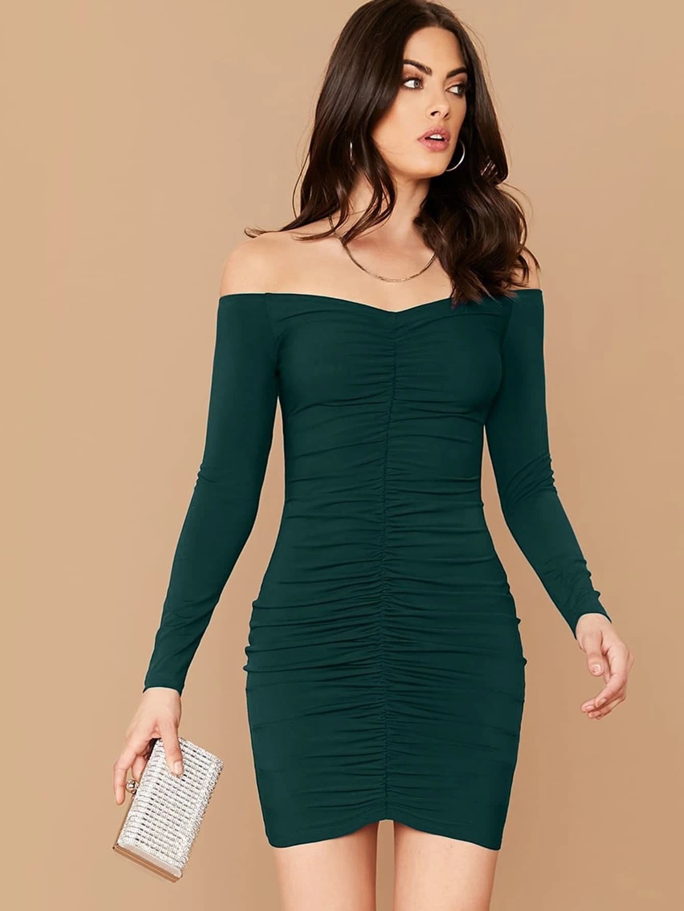 Satin Slim Fit Midi Dress - Multi Colors Available