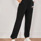 Sporty High Elastic Waist Letter Graphic Slant Pocket Joggers Sweatpants