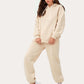 Drop Shoulder Pouch Pocket Drawstring Hoodie and Joggers Set