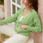 High Stretch Button Front Drop Shoulder Cardigan Sweater