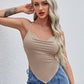 Cowl Neck Open Back Bandana Slim Fit Halter Top
