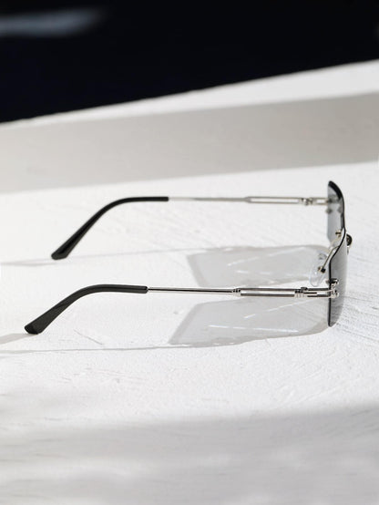 Square Rimless Metal Sunglasses