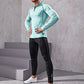 Zipper Sports Top With Letter Graphic Leggings