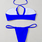 Criss Cross Halter Thong Bikini Swimwear