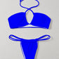 Criss Cross Halter Thong Bikini Swimwear