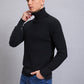 Black Solid Turtleneck High Stretch Sweater
