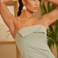 Spaghetti Strap Sleeveless Criss Cross Back Split High Dress