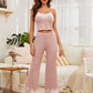 3 Pack Dusty Pink Contrast Lace Pyjama Sleepwear Set