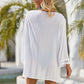 White V-neck Guipure Lace Cover Up