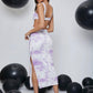 Scoop Neck Open Back Split Thigh Tie Dye Sleeveless Slim Fit Dress