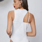 Round Neck Sleeveless Cutout Shoulder Form Fitted Bodysuit