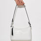 Croc Embossed Pu Leather Baguette Bag