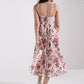 Spaghetti Strap Sleeveless Shirred Back Split Thigh Floral Cami Dress