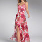 Spaghetti Strap Sleeveless Lace Up Back Floral Cami Dress
