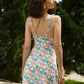 Spaghetti Strap Sleeveless Frill Trim Allover Floral Cami Dress