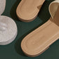 PU Leather Chain Decor Slide Sandals