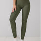 Army Green Breathable Softness Honeycomb Textured Sports Leggings