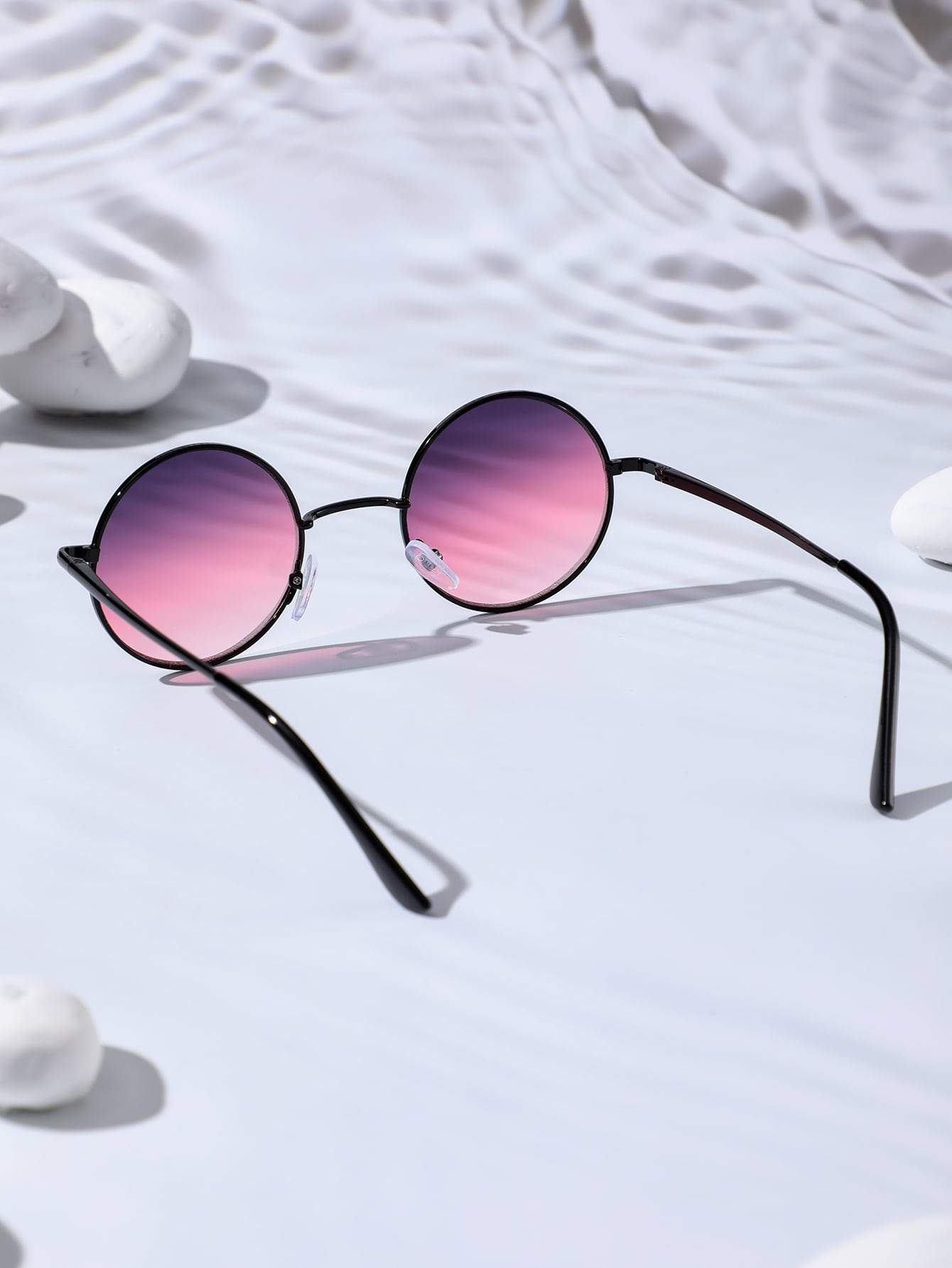 Round Boho Metal Frame UV Protected Sunglasses