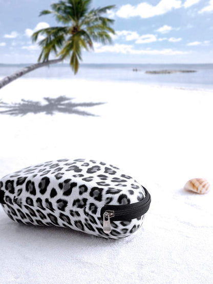 PU Leather Leopard Print Glasses Case