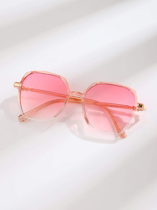 Geometric Frame UV Protected Sunglasses