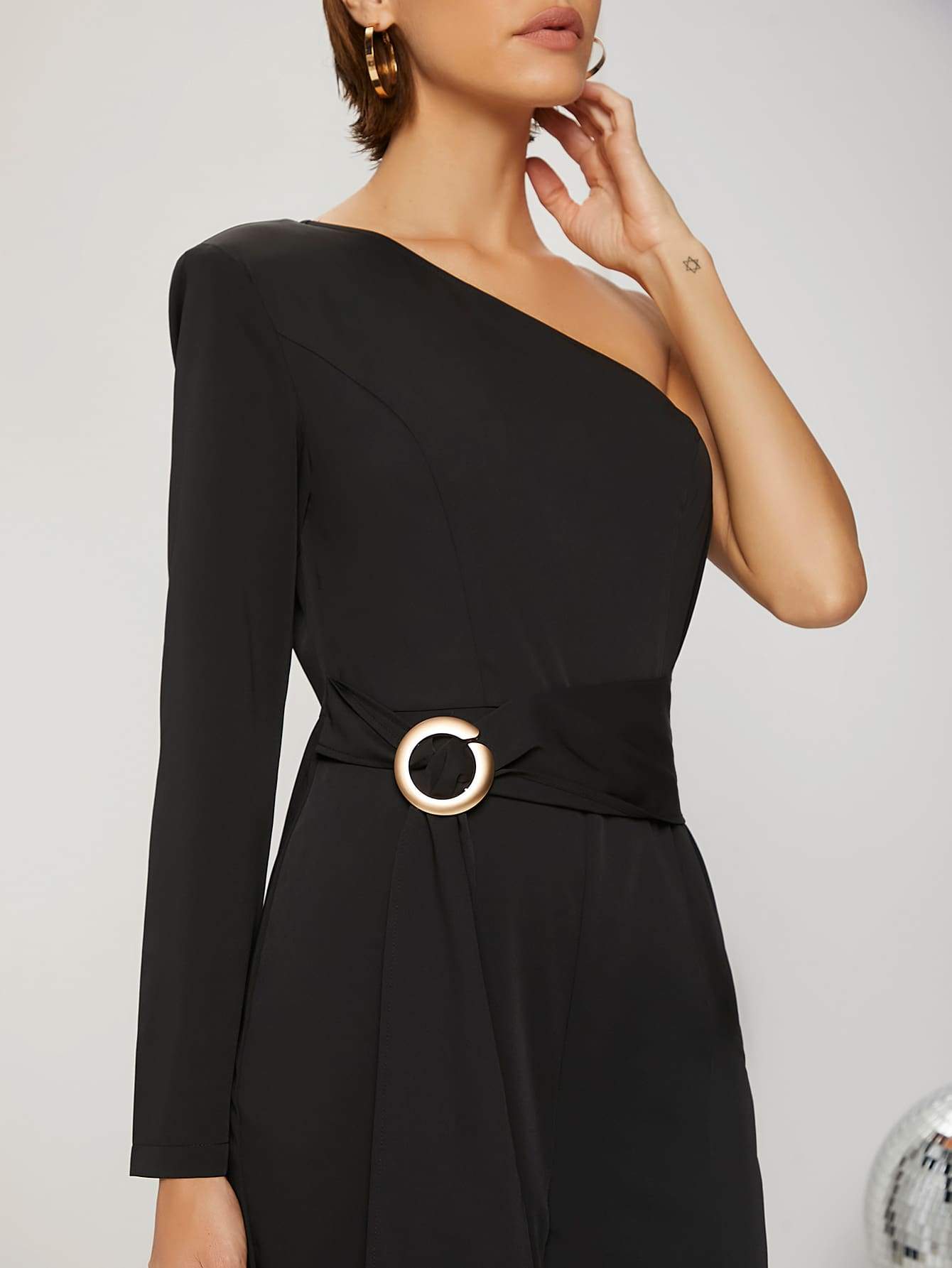 High waist buckle jumpsuit online