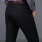 Black Solid Zip-up Pocket Detail Jeans