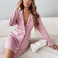 Pink Cut Out Button Front Single Breasted Blazer Dress