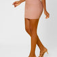 Coral Pink Button Front Rib Knit Slim Fit Skirt