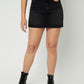 High Waist Straight Leg Mini Denim Skirt