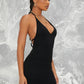 Sleeveless Open-Back Slim Fit Halter Mini Dress