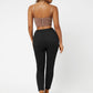 Black Zipper Fly Ripped Cropped Skinny Jeans