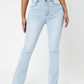 High Waisted Light Wash Flare Leg Jeans