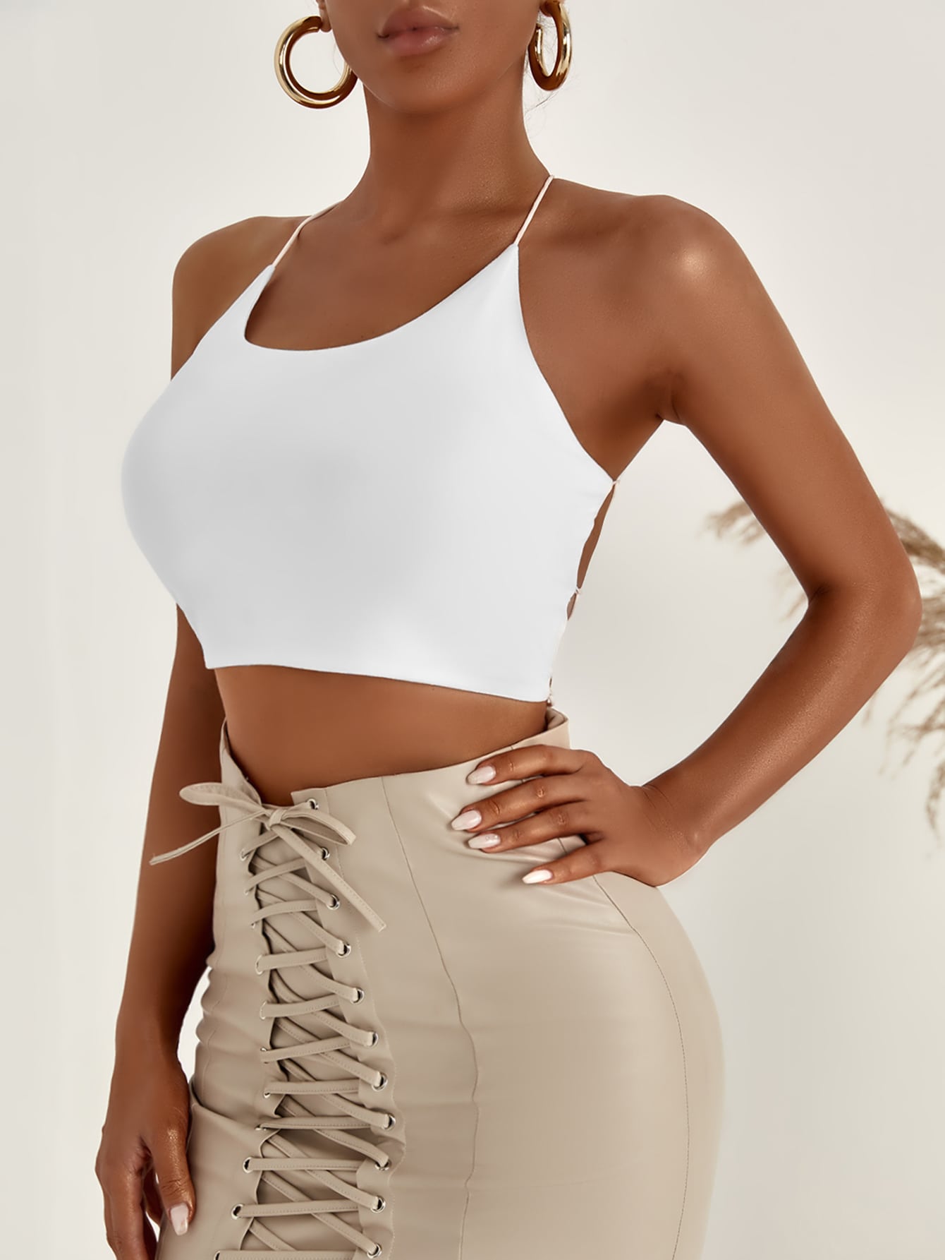 Cathalem Cotton Modal Womens Cami Backless B andeau Going Out Crop