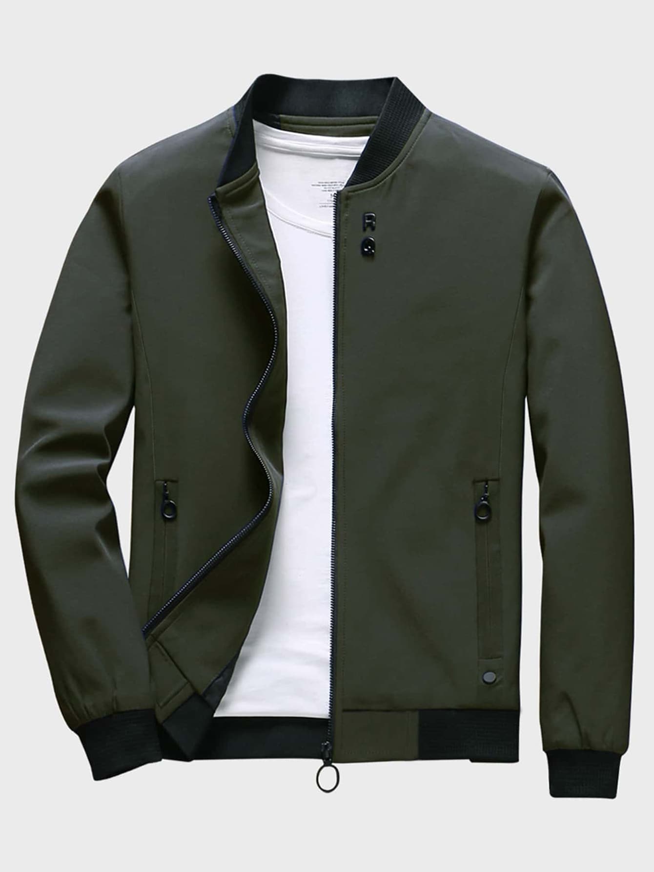 Men'S Baseball Collar Outdoor Jacket | SHEIN