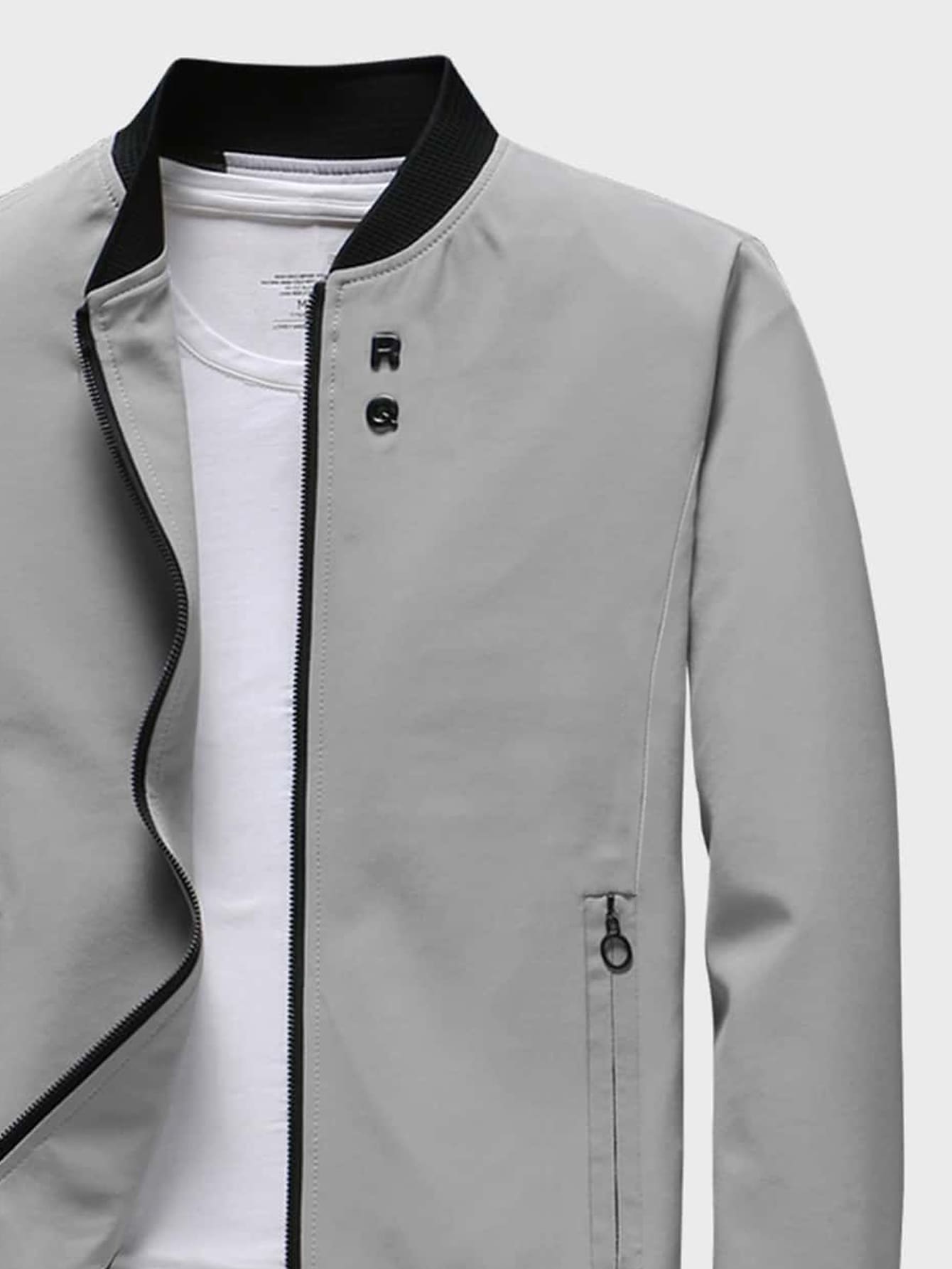 Black Zip Up Baseball Collar Bomber Jacket – Wear.Style