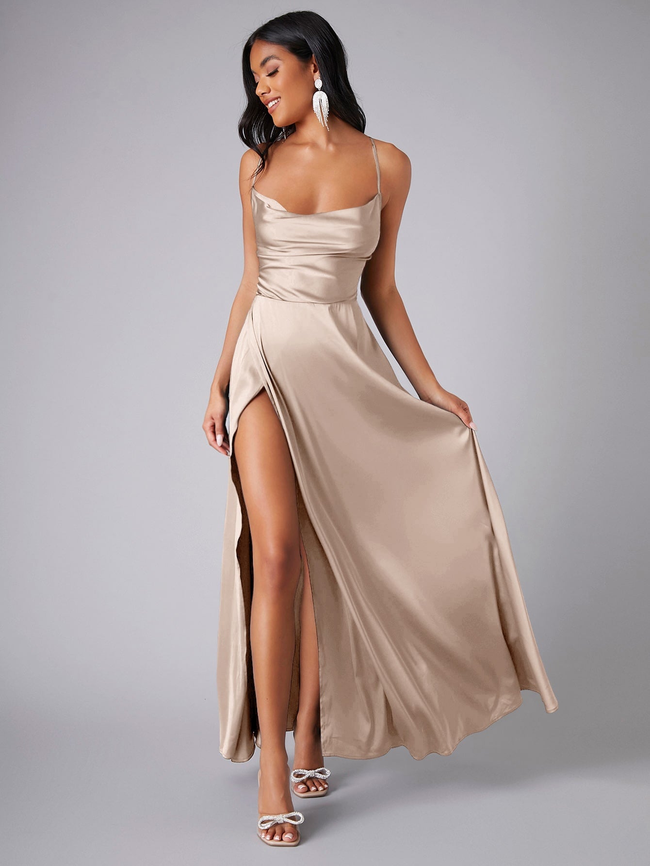 Elegant Sweetheart Neck Tulle Sequin Long Prom Dress, Backless Graduat –  shopluu